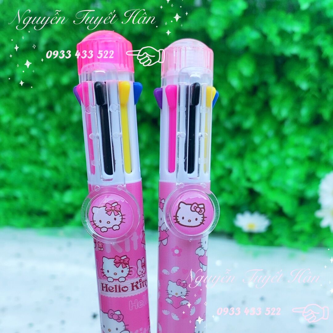 Bút bi 8 màu mực HELLO KITTY PR