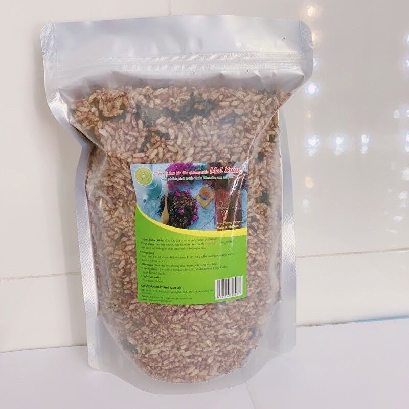 Cốm gạo lứt sấy rong biển bịch 500gr
