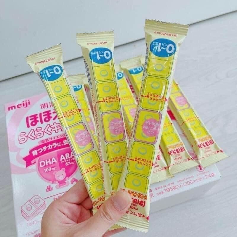 Sữa meiji dạng thanh 0-1 ( 648g - 24 thanh ) nội địa Nhật Bản