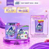 Combo Túi nước giặt cho máy giặt cửa trước Huyền Diệu 2.2kg + Túi viên hương Huyền Diệu 34 viên + Khăn ướt