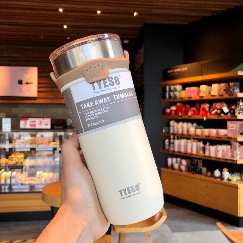 Ly Giữ Nhiệt TYESO cao cấp 710ml Kèm Ống Hút