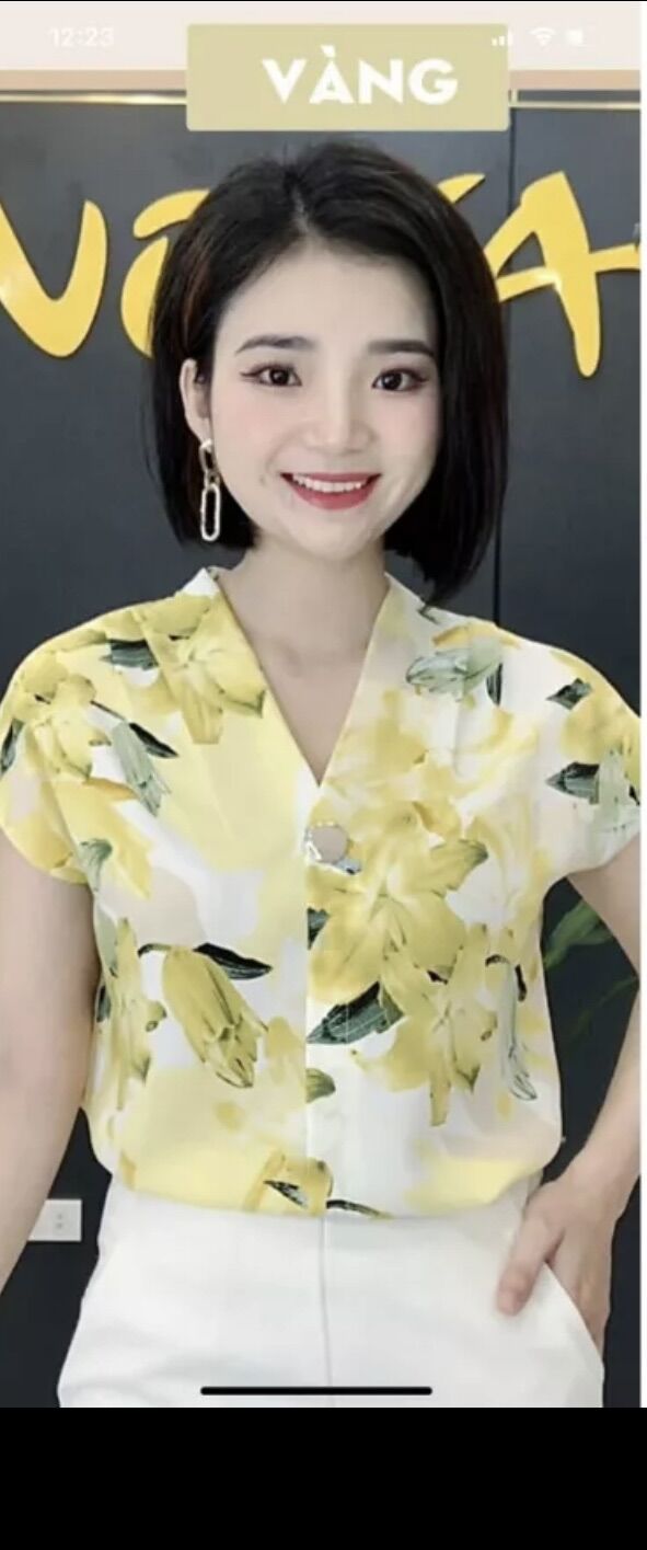 Áo Sơ Mi Vải Voan Lụa Hoa Cao Cấp M1