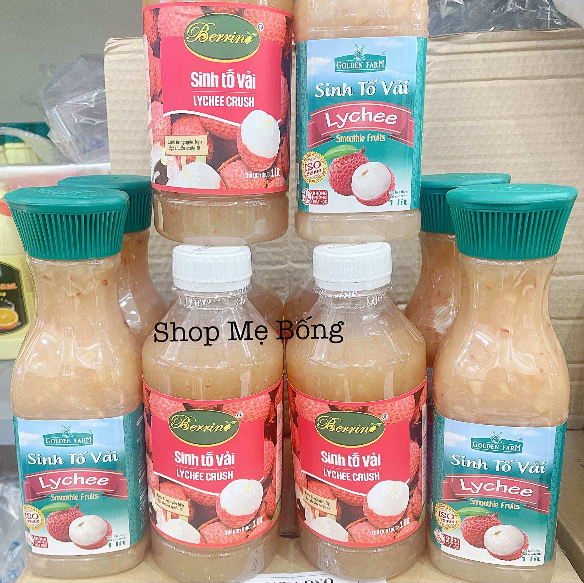 Sinh tố Vải Berino / Golden Farm chai 1L