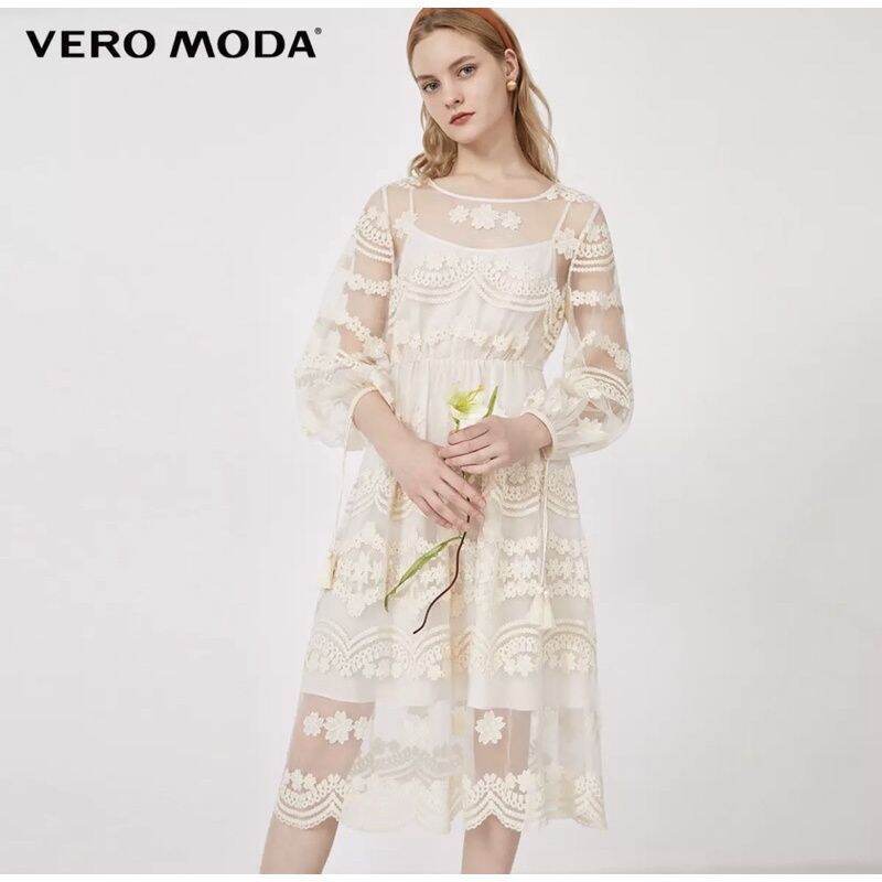 Đầm ren nổi vero moda