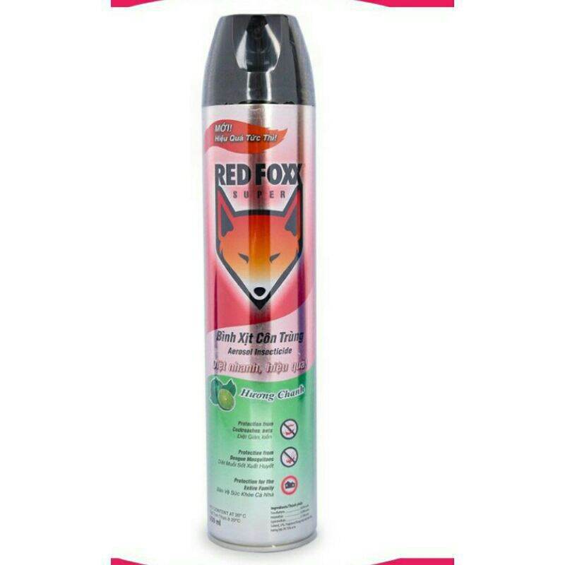 Xịt côn trùng hương chanh red foxx loại 600g