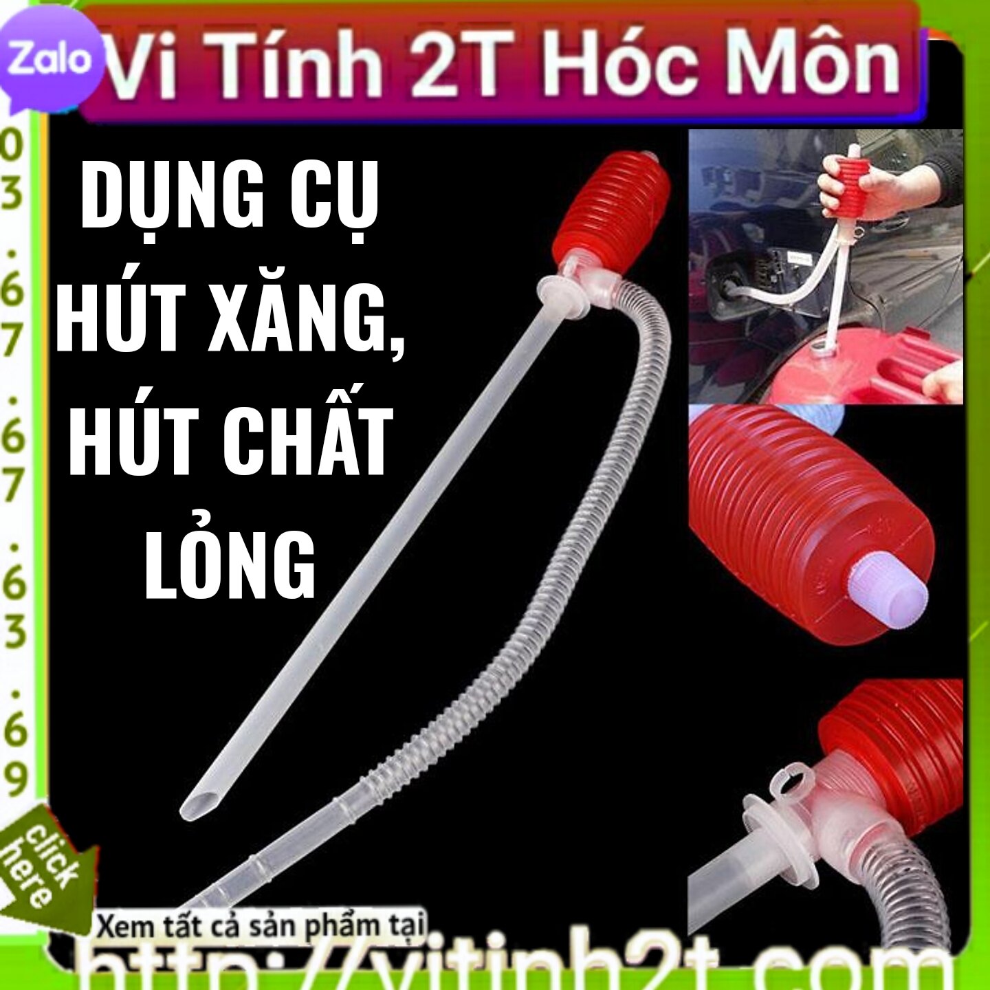 Dụng cụ hút xăng dầu chất lỏng bơm hút