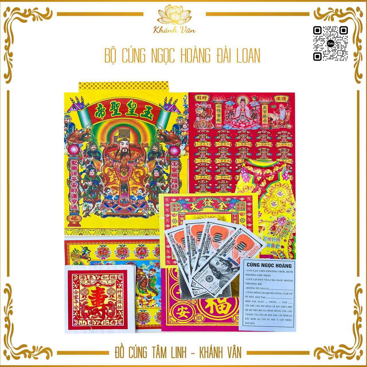 Giấy Cúng Ngọc Hoàng - Mùng 9 ( Ảnh Thật + Văn Khấn )