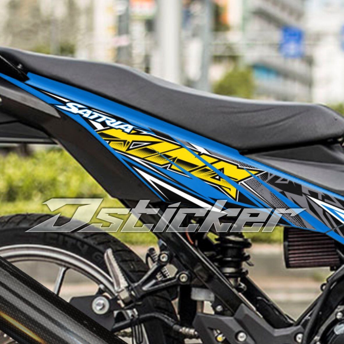 Tem King Drag Satria ( Raider ) Rời Xe Xanh Zin