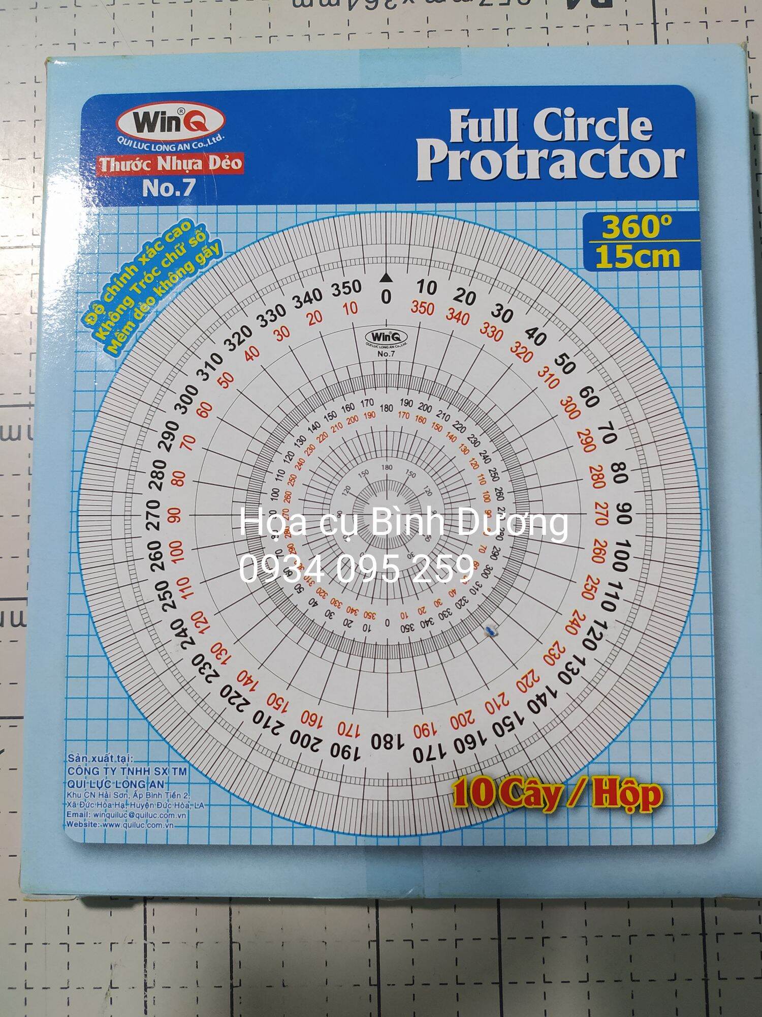 Thước đo 360 độ Full circle ruler WinQ No.7