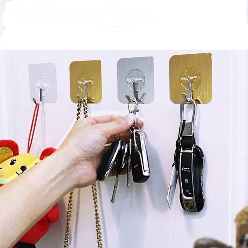 Combo 10 Móc treo dán tường chịu lực tốt treo tường chắc chắn 6x6