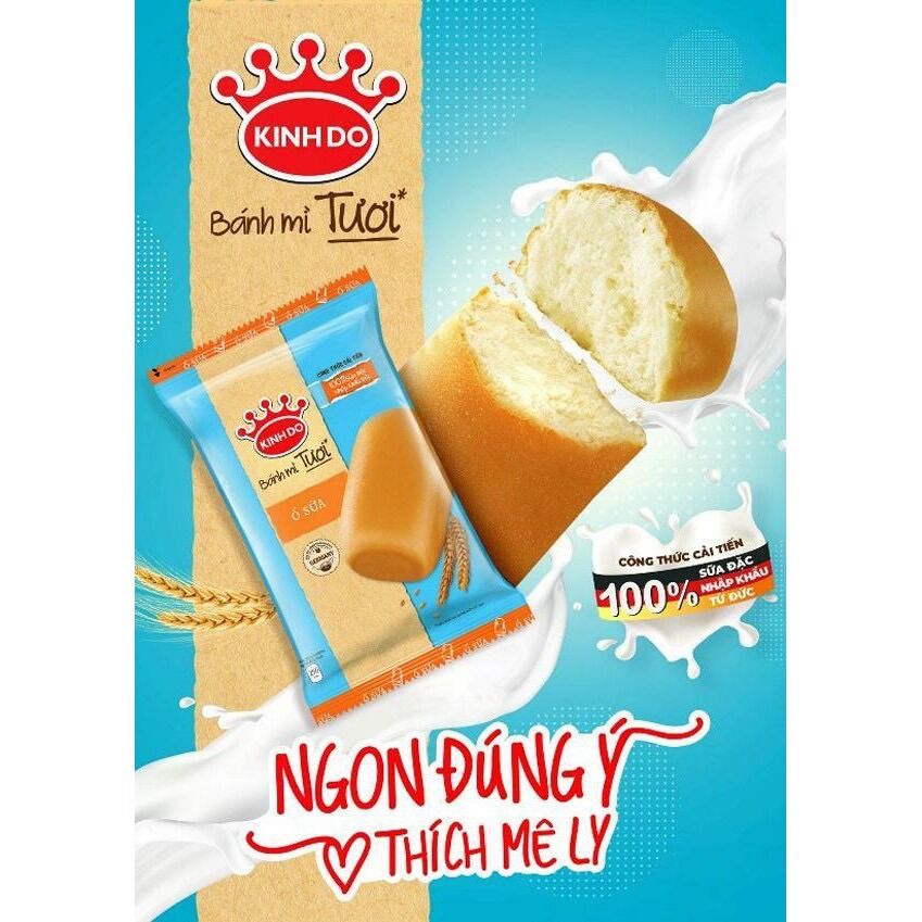 COMBO 5/10 CÁI BÁNH MÌ TƯƠI Ổ SỮA KHÔNG NHÂN KINH ĐÔ HSD:10->13 NGÀY