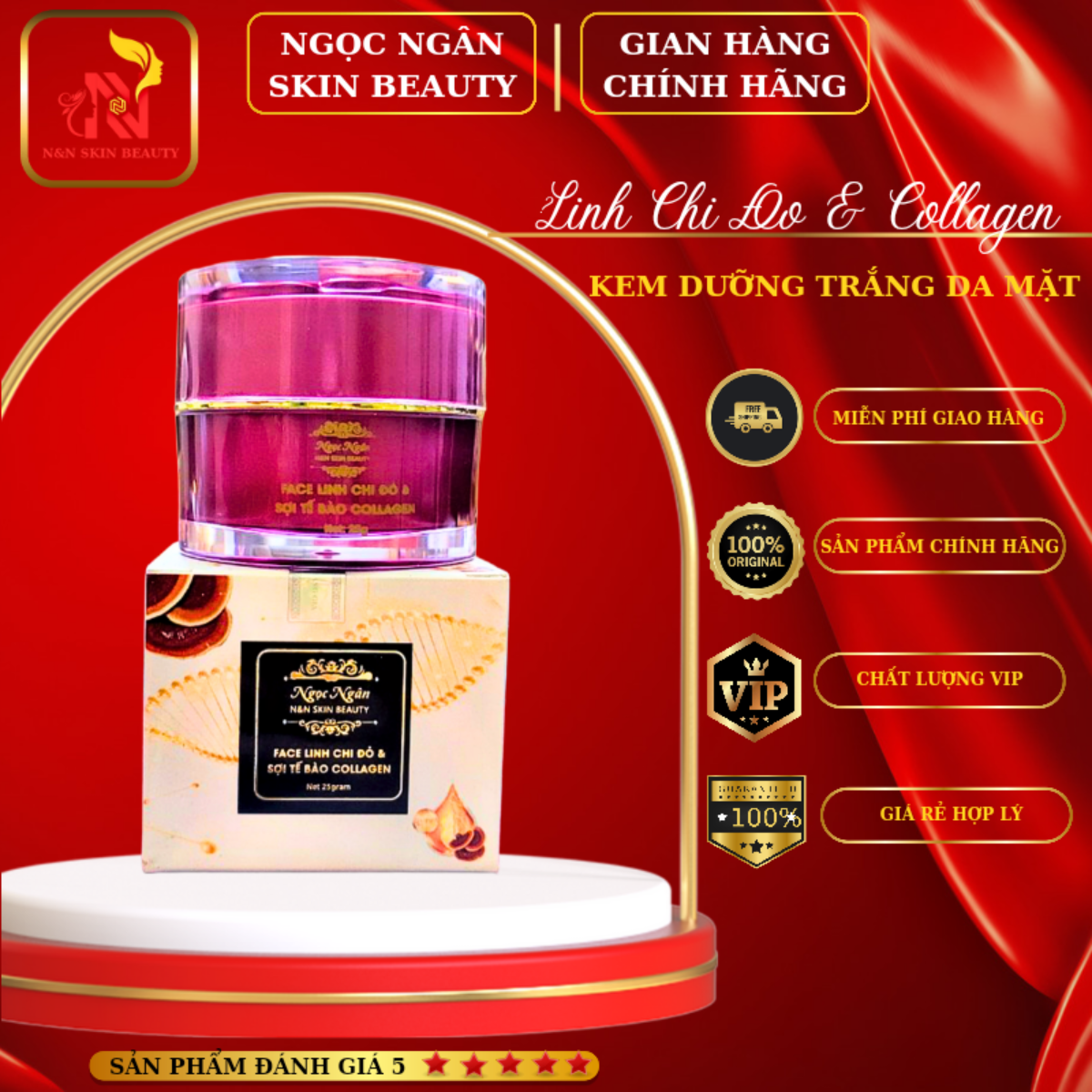 Kem linh chi đỏ cao cấp