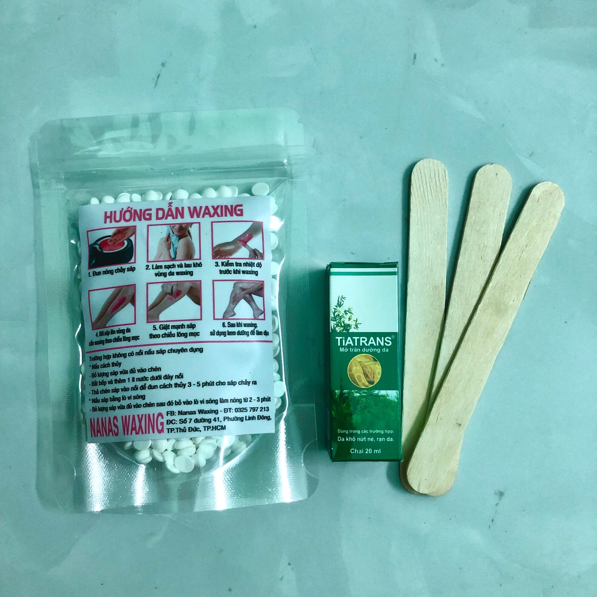 100G Sáp wax lông cao cấp + Mỡ trăn dưỡng da
