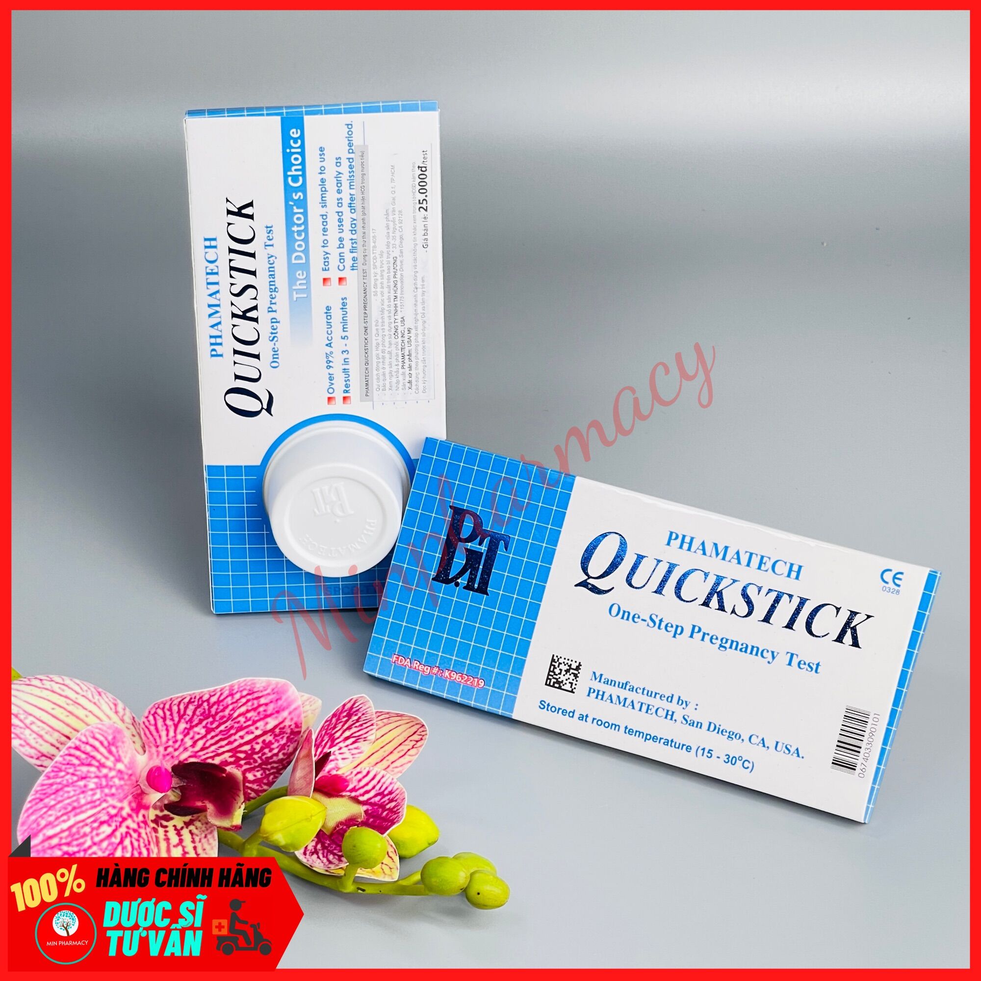 [HCM]Que thử thai nhanh Quickstick (1 cái/hộp) - Minpharmacy