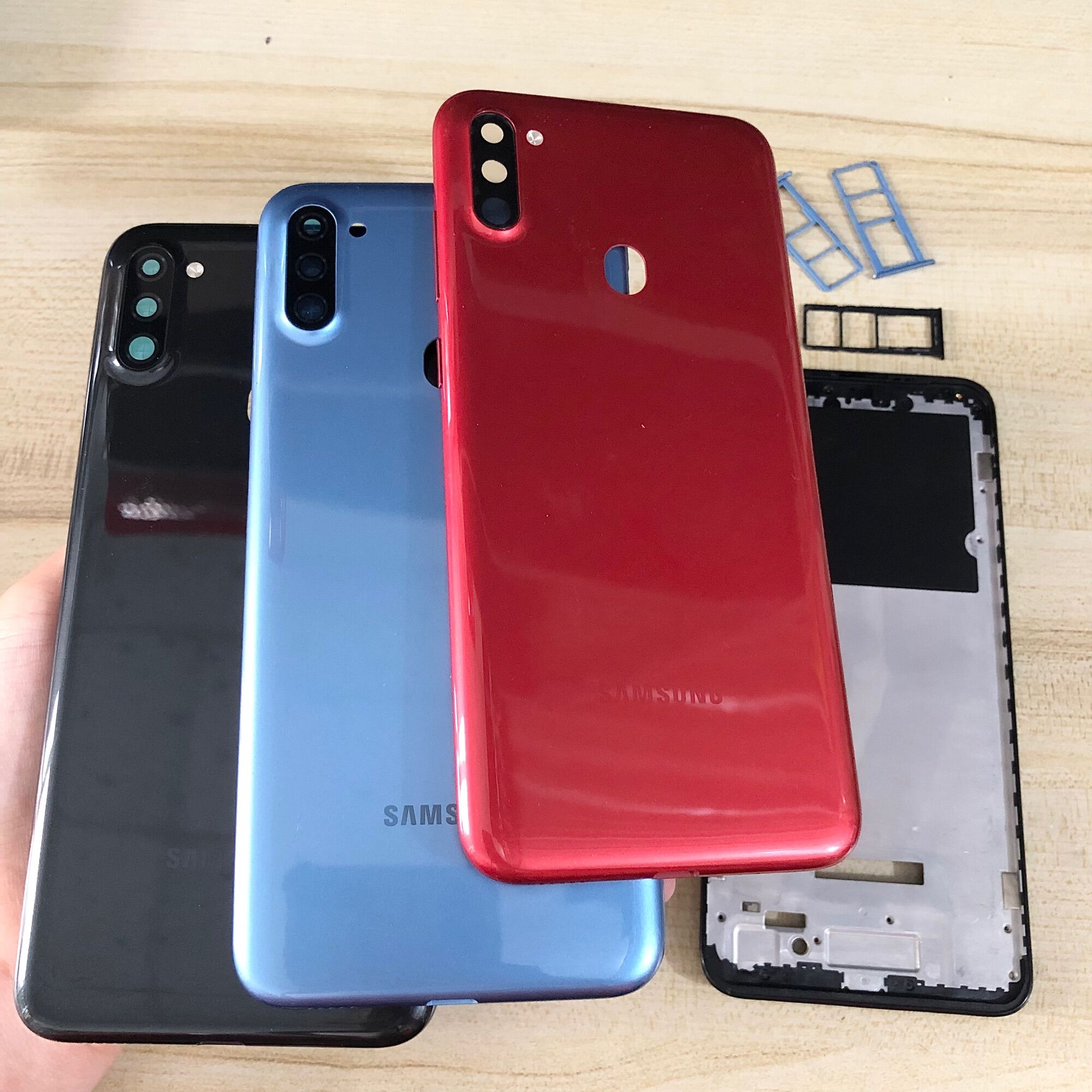 Bộ Vỏ + Sườn Samsung A11 Zin ( Kèm khay Sim )