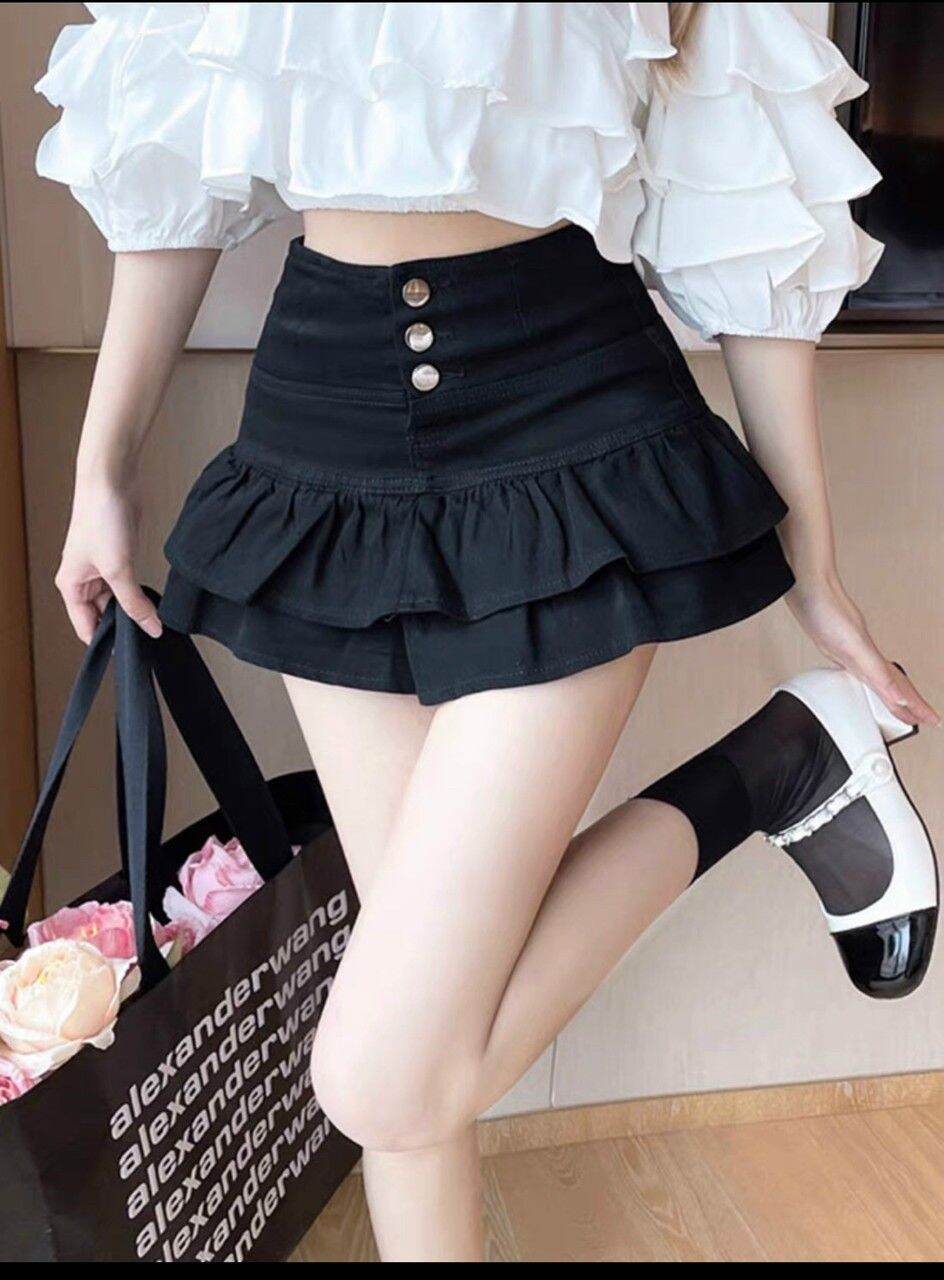 CHÂN VÁY NỮ TẦNG CHÂN VÁY NGẮN NÚT FORM 50KG(U)