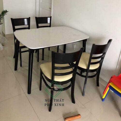 Bàn ăn 4 ghế đá ceramic miễn phí ship 25km