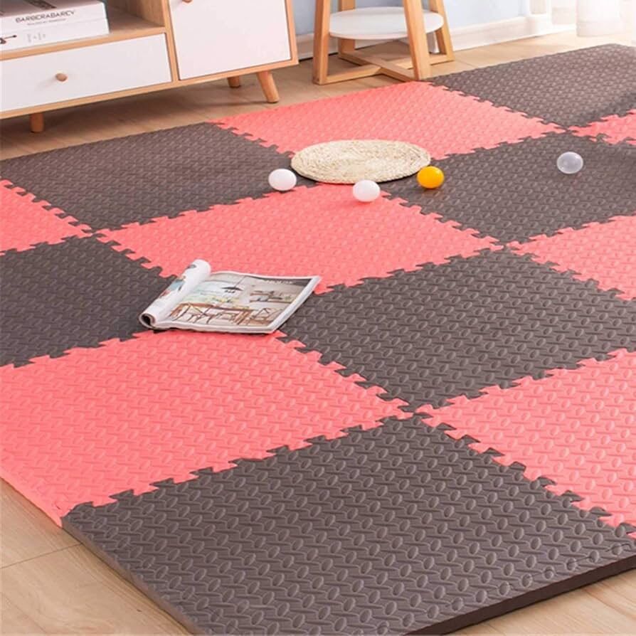 thảm xốp lót sàn vân khế (chiếc lá) 60×60×1cm Loại 1 (có viền)