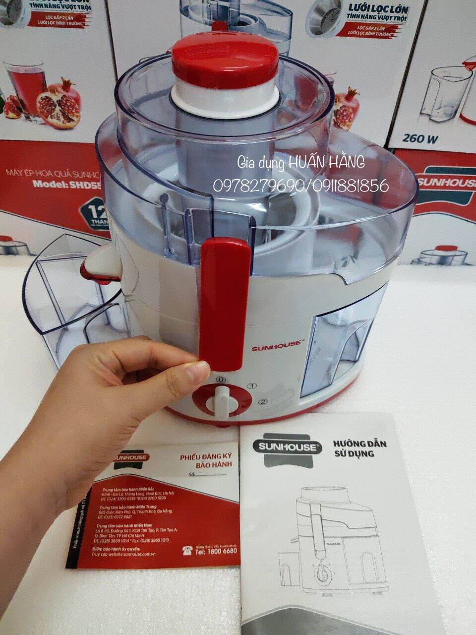 MÁY ÉP HOA QUẢ SUNHOUSE SHD5520 ĐỎ