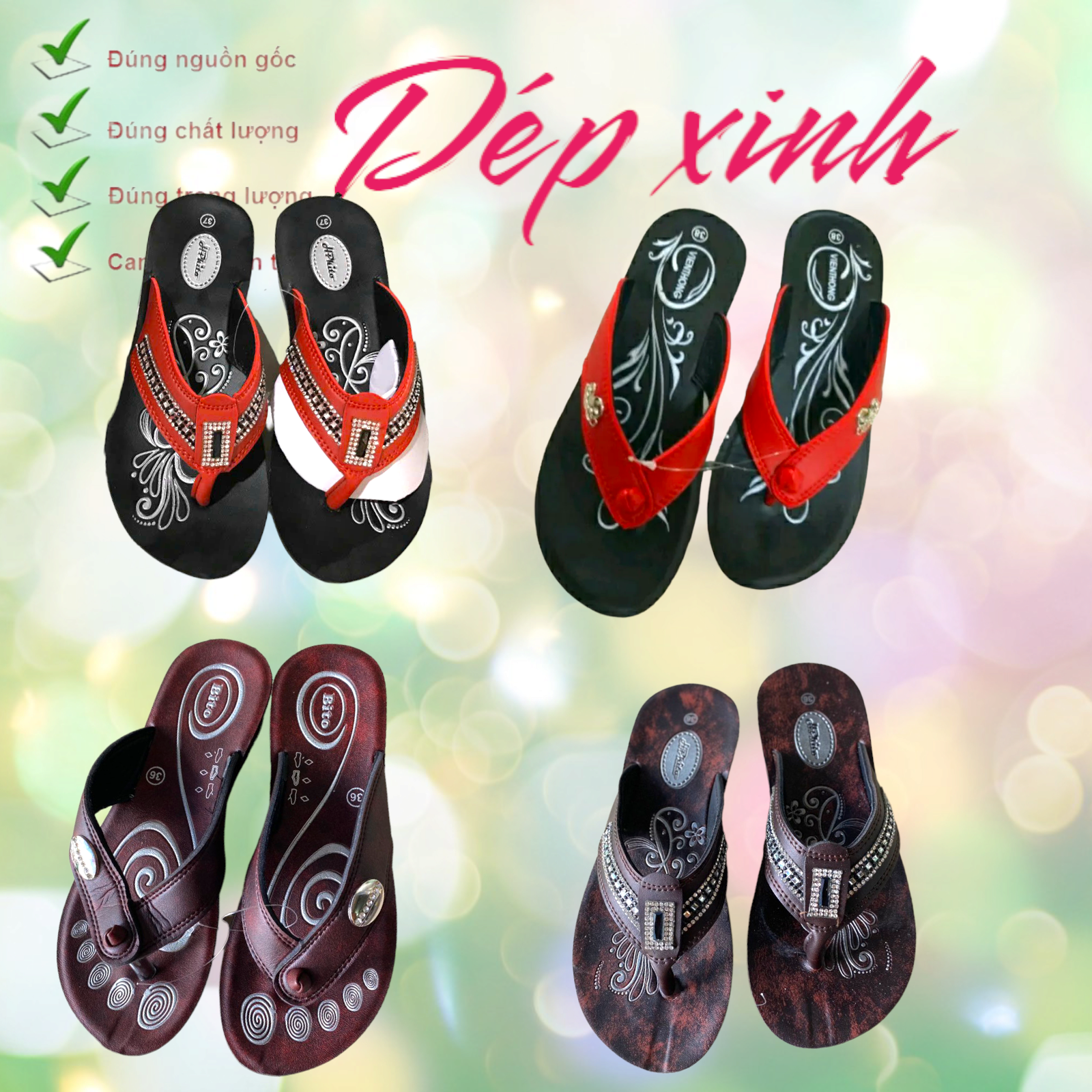 Dép kẹp bica nử cho người già, giá rẻ siêu bền
