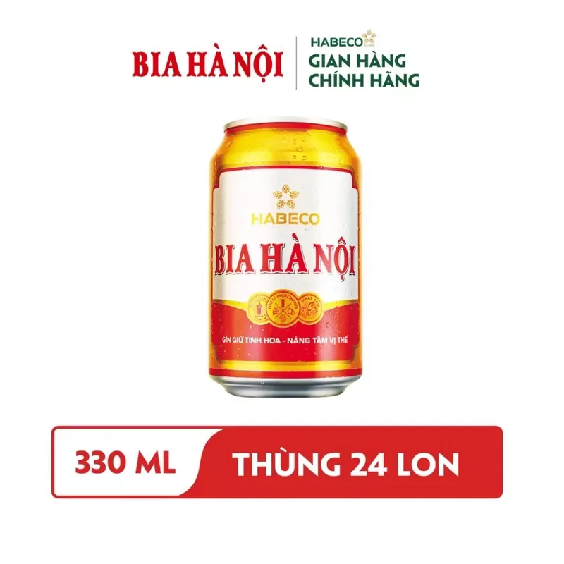 Bia hà nội lẻ lon 330ml