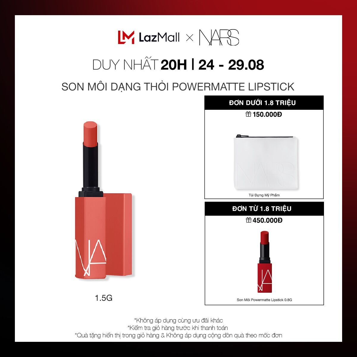 Son môi dạng thỏi NARS Powermatte Lipstick 1.5g