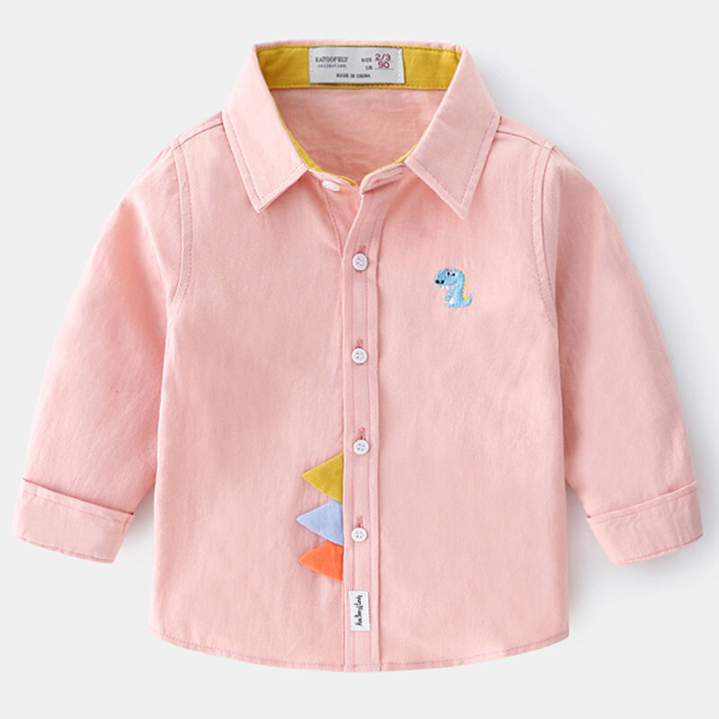Áo sơ mi bé trai trang phục mùa xuân mẫu mới 2024 dài tay xuân thu áo đẹp trai bé trai cotton áo sơ mi màu trắng trẻ em