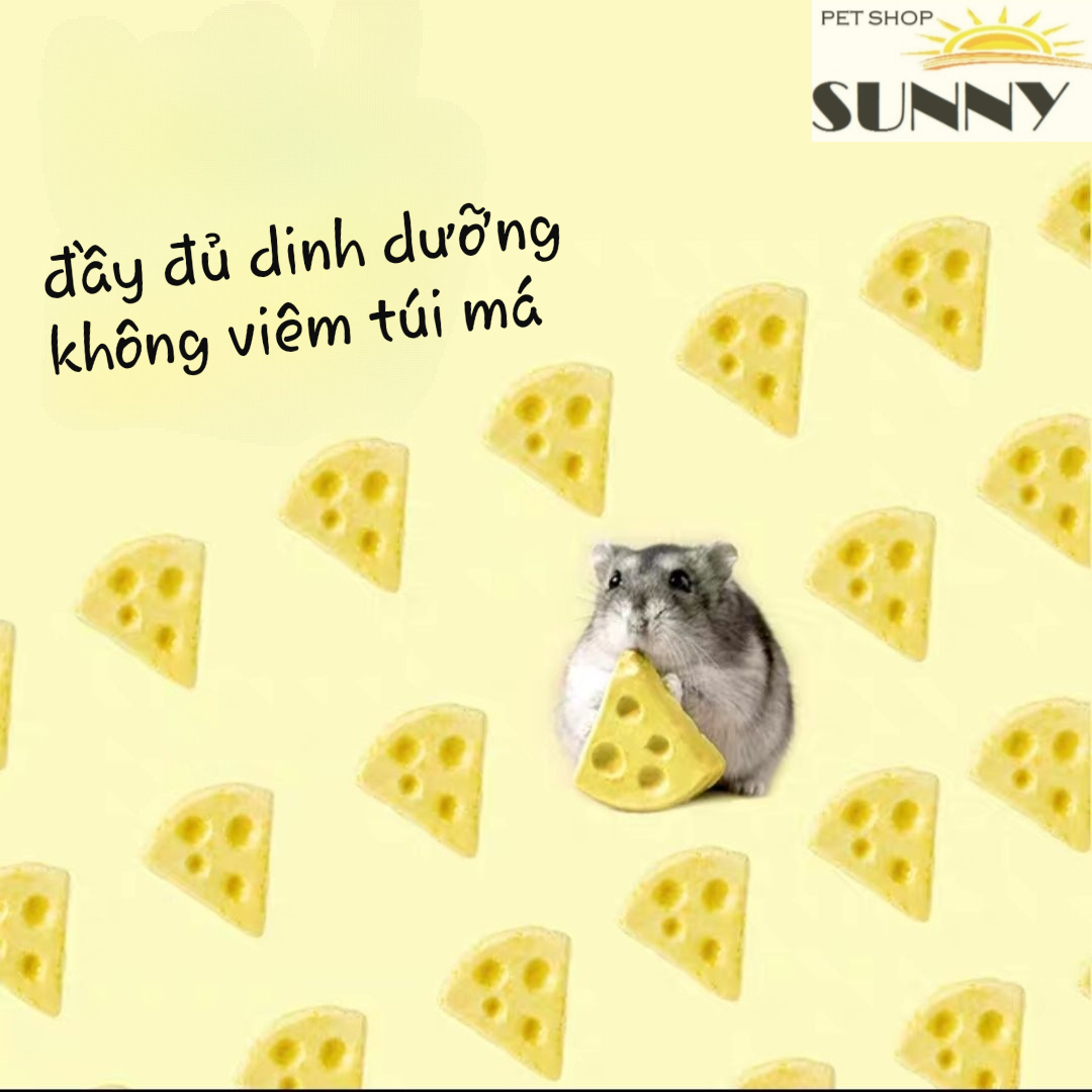 Phô mai đông khô Yee (1 bánh) hamster, sóc