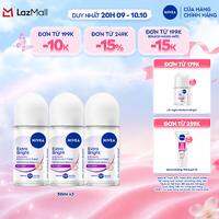 Combo 3 Lăn Khử Mùi NIVEA Dành Cho Nữ 50ml - Dưỡng Sáng/ Mờ Thâm/ Chống Ố Vàng Áo - Ngăn Mùi Đến 72H