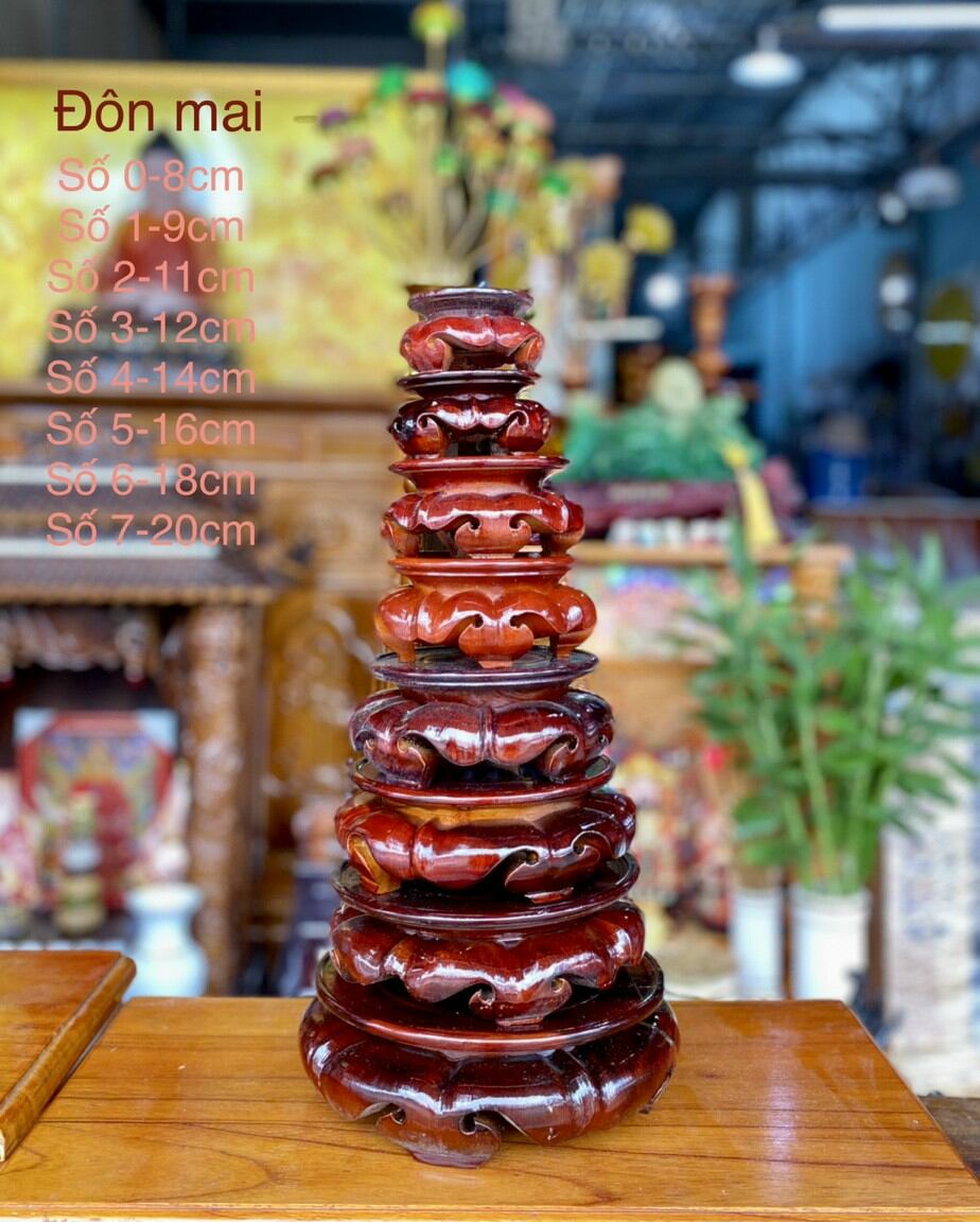Đế đôn gỗ đế đôn tròn đặt tượng Phật đặt đế lư hương