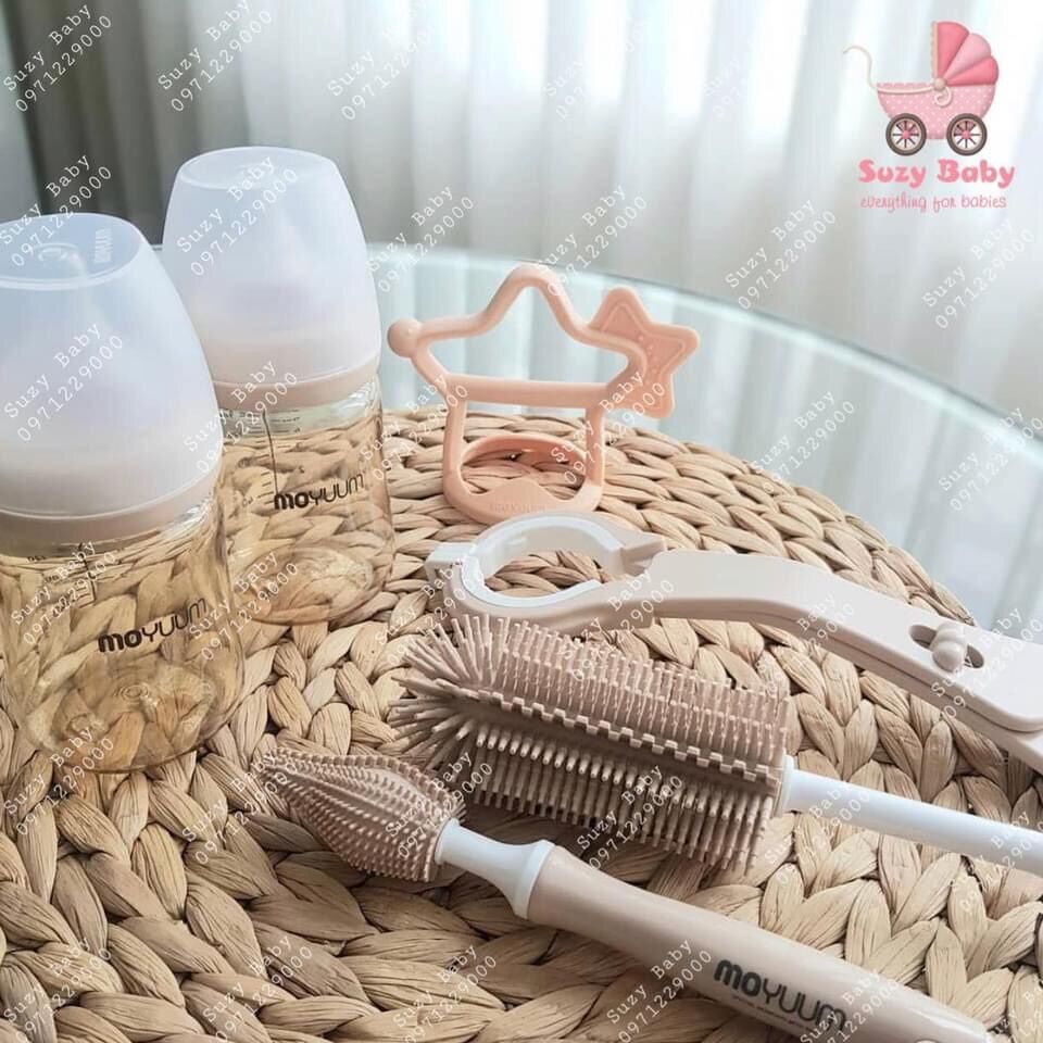 BỘ CỌ RỬA BÌNH SỮA SILICONE HÀN QUỐC MOYUUM