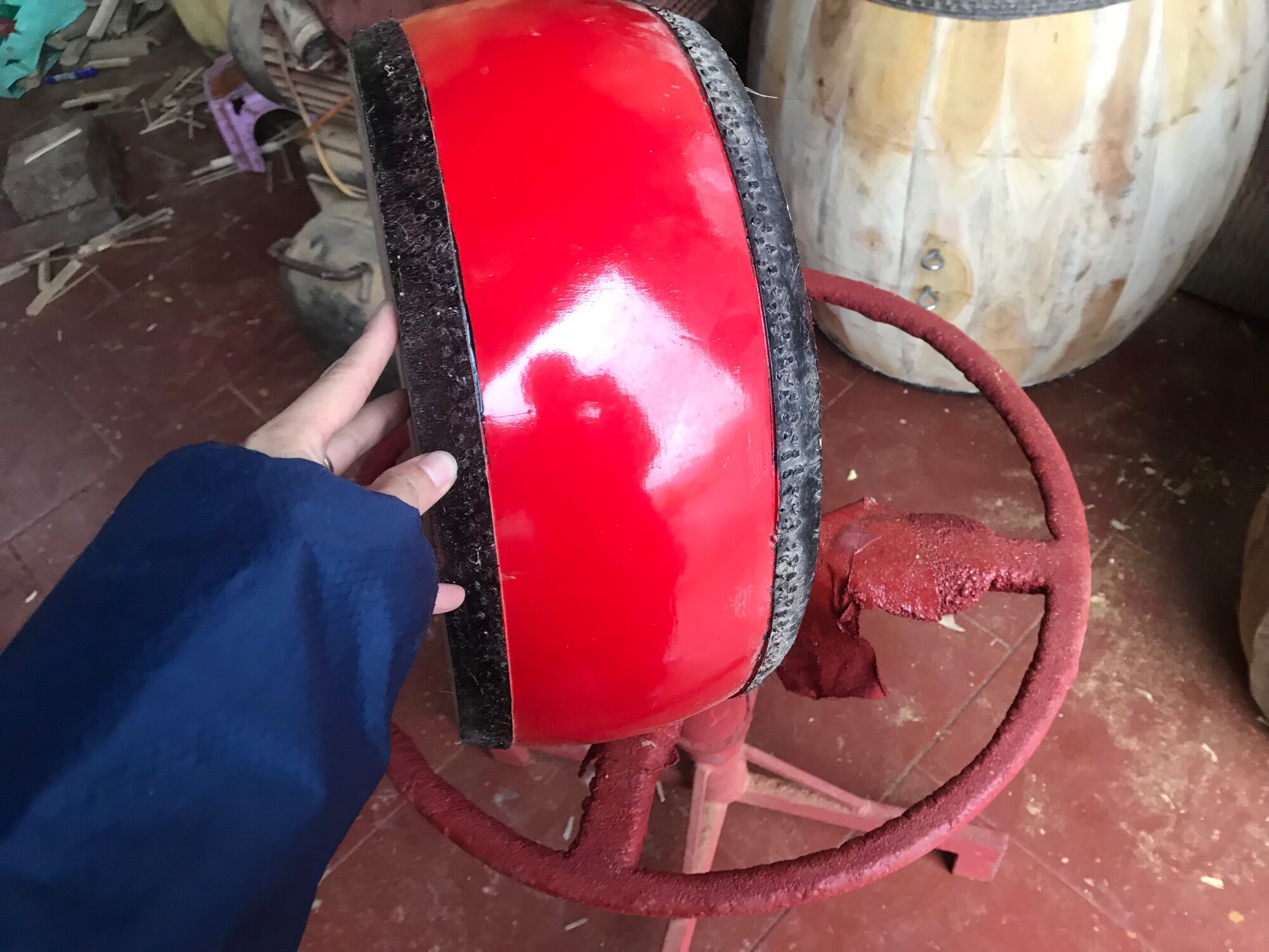 Trống gỗ hát chèo- trống trẻ e(đk:20x12)