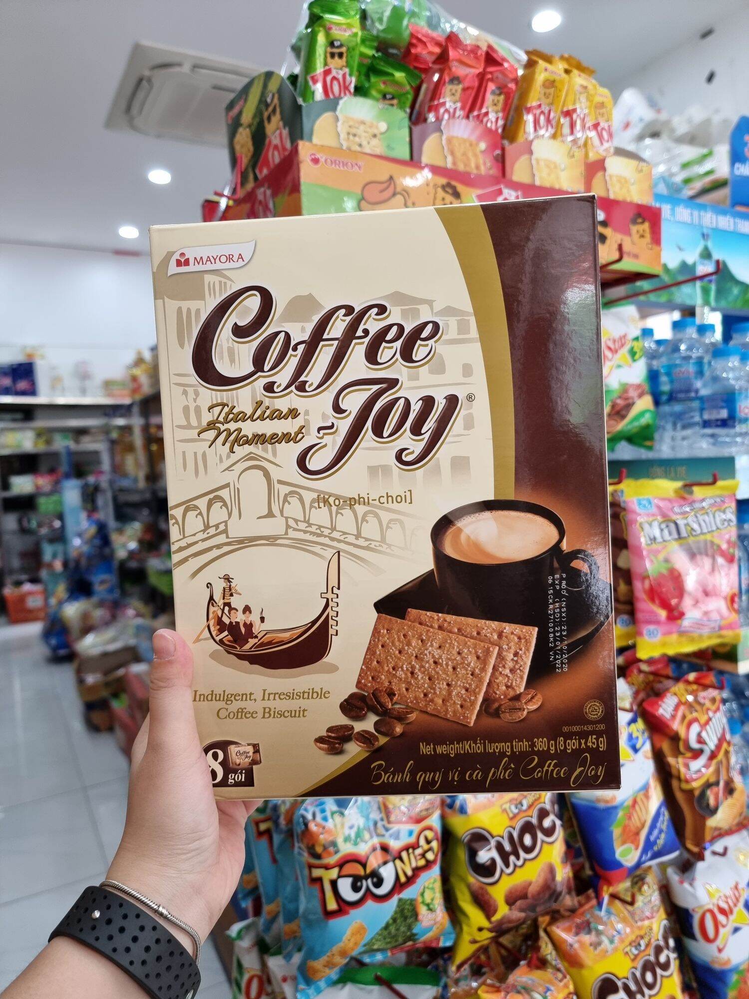 Bánh quy vị cà phê Coffee Joy hộp 312g 8 gói