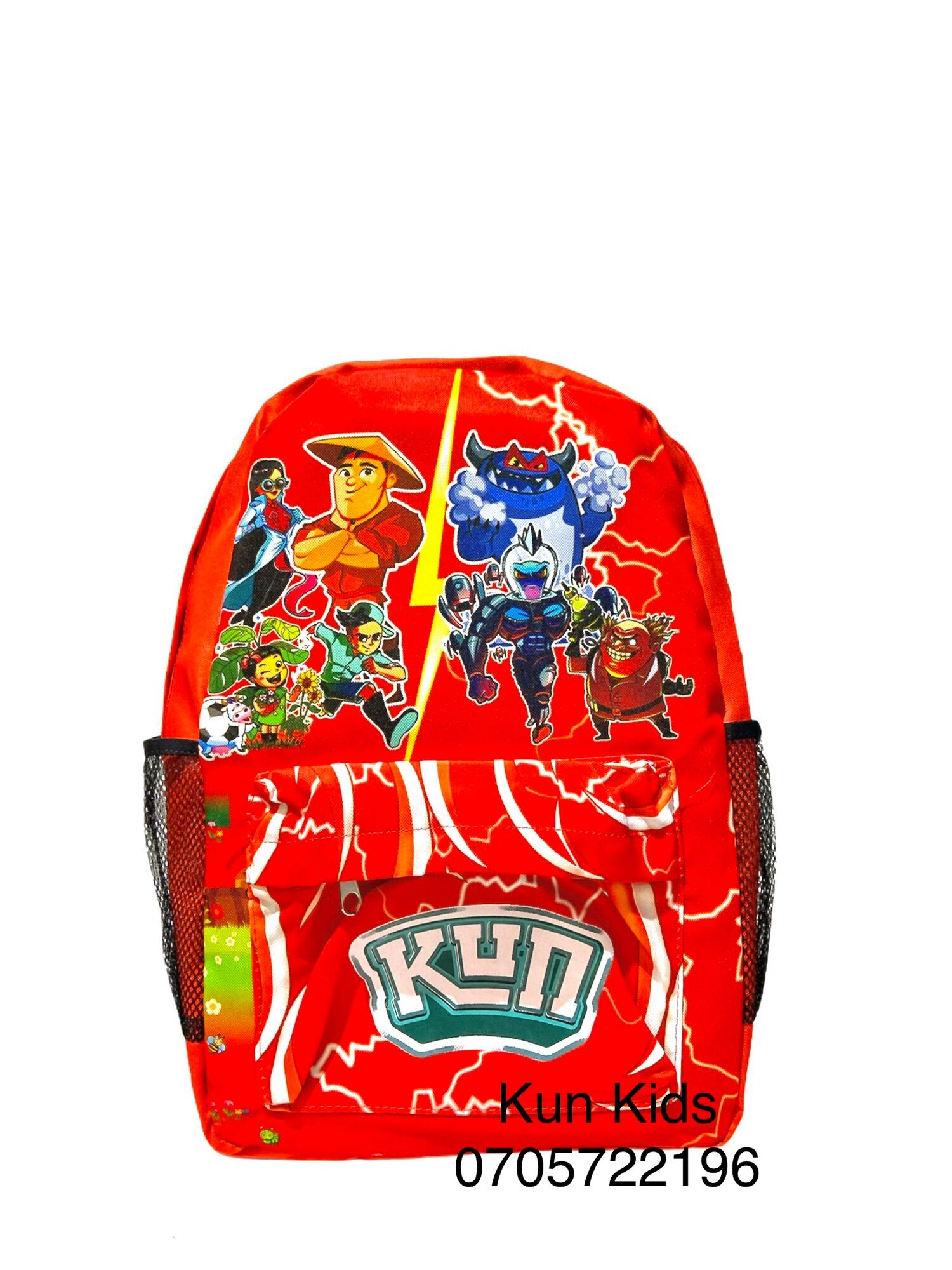 Balo Kun dạ quang màu đỏ gia đình Kun - Balo hàng khuyến mại sữa Kun