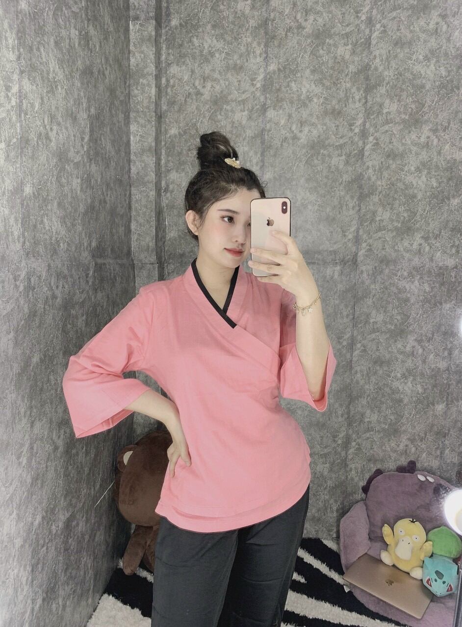 Đồ lam đi chùa nữ vải Linen, đồ phật tử