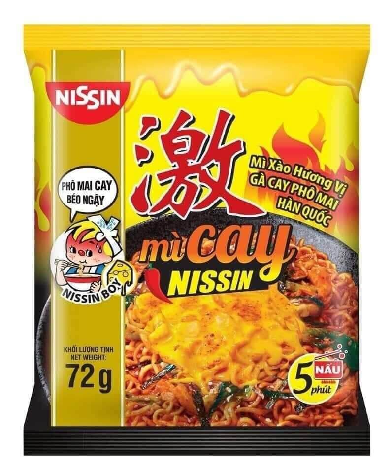Thùng 30 gói Mì cay Nissin gà cay phô mai Hàn Quốc