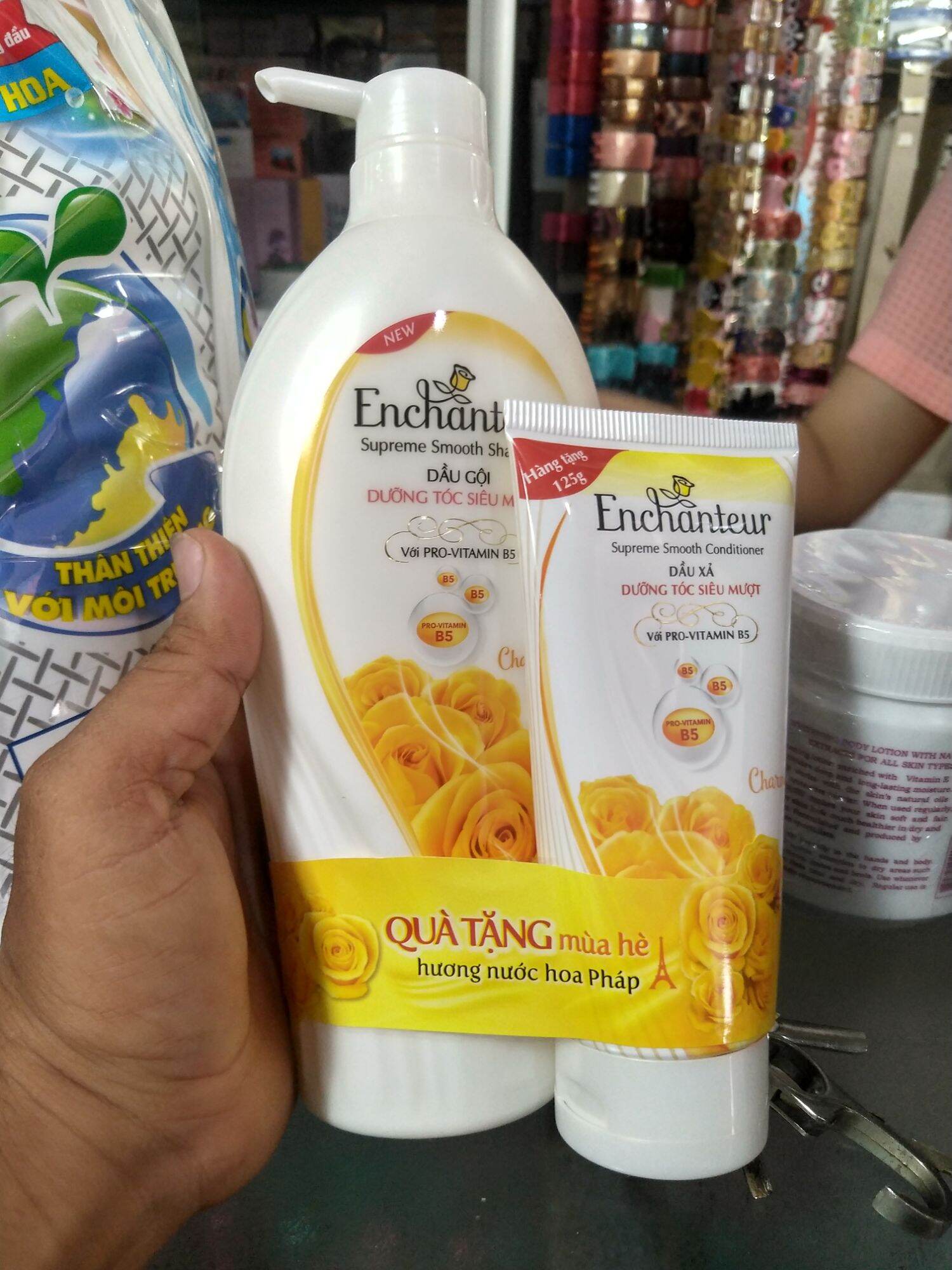 Combo Enchanteur Charming: Dầu Gội dưỡng tóc siêu mượt 650g + Dầu Xả 170g