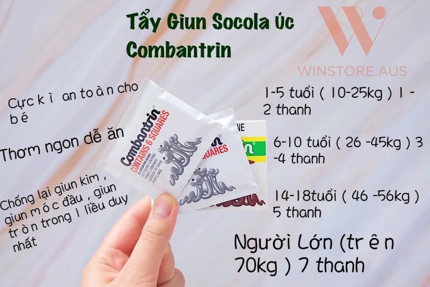 Tẩy giun socola úc