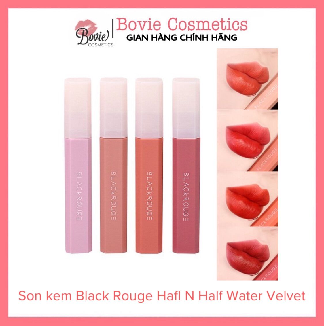 Son kem Black Rouge Hafl N Half Water Velvet