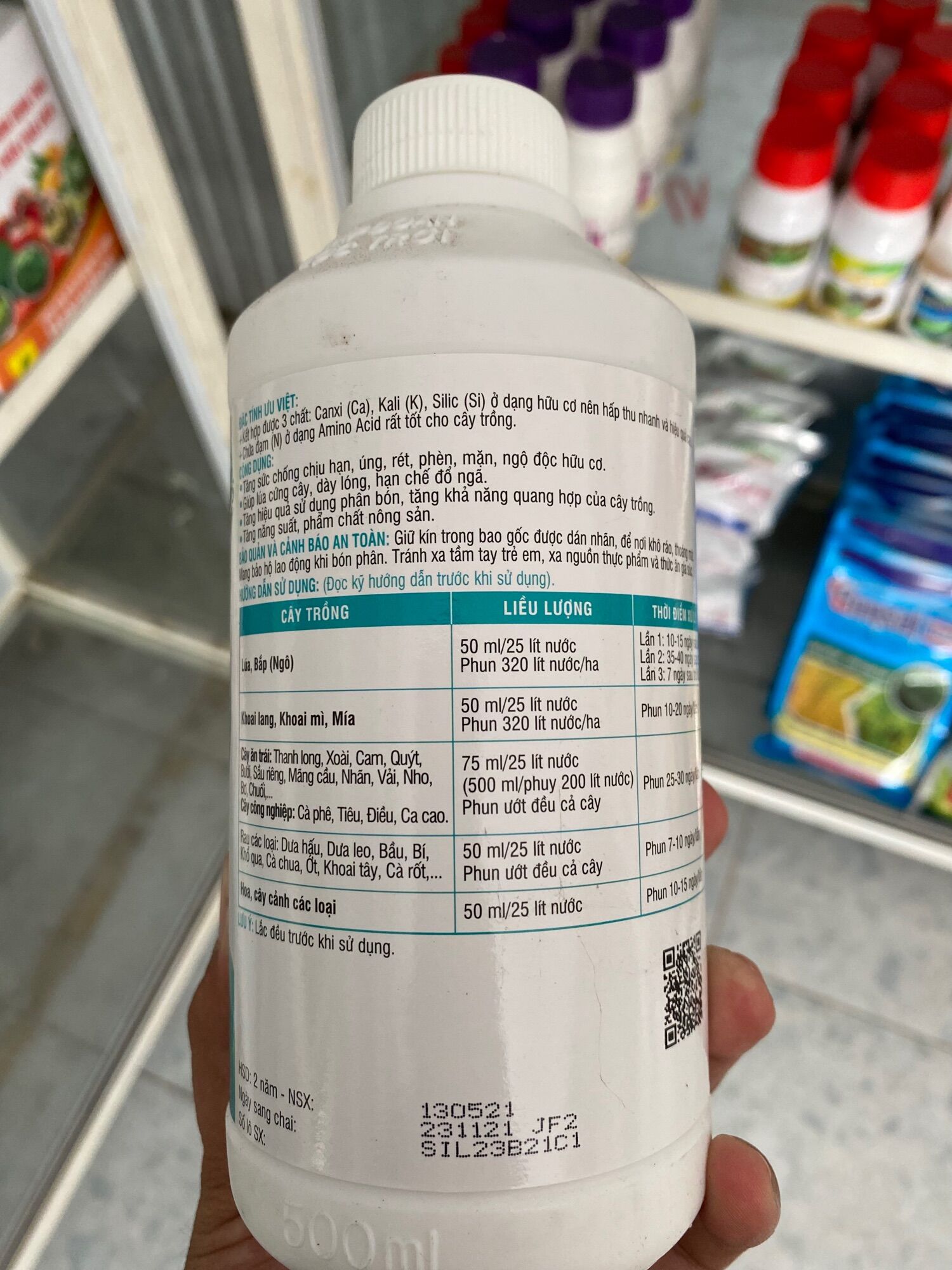 [ Hàng chính hãng Lộc Trời ] Phân bón lá hữu cơ SILIMAX chai 500ml