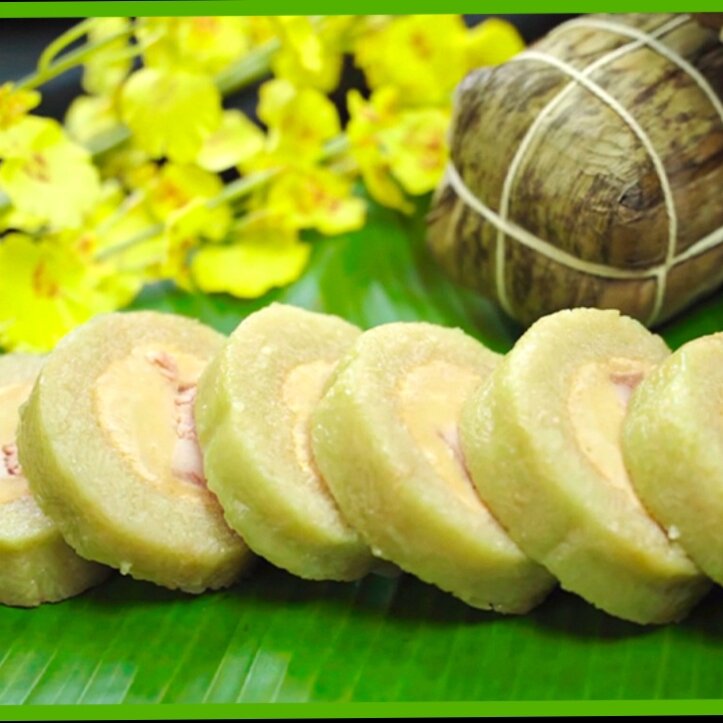 1 cây bánh tét chay Bình định (mỗi cây 1 kg có hút chân không)