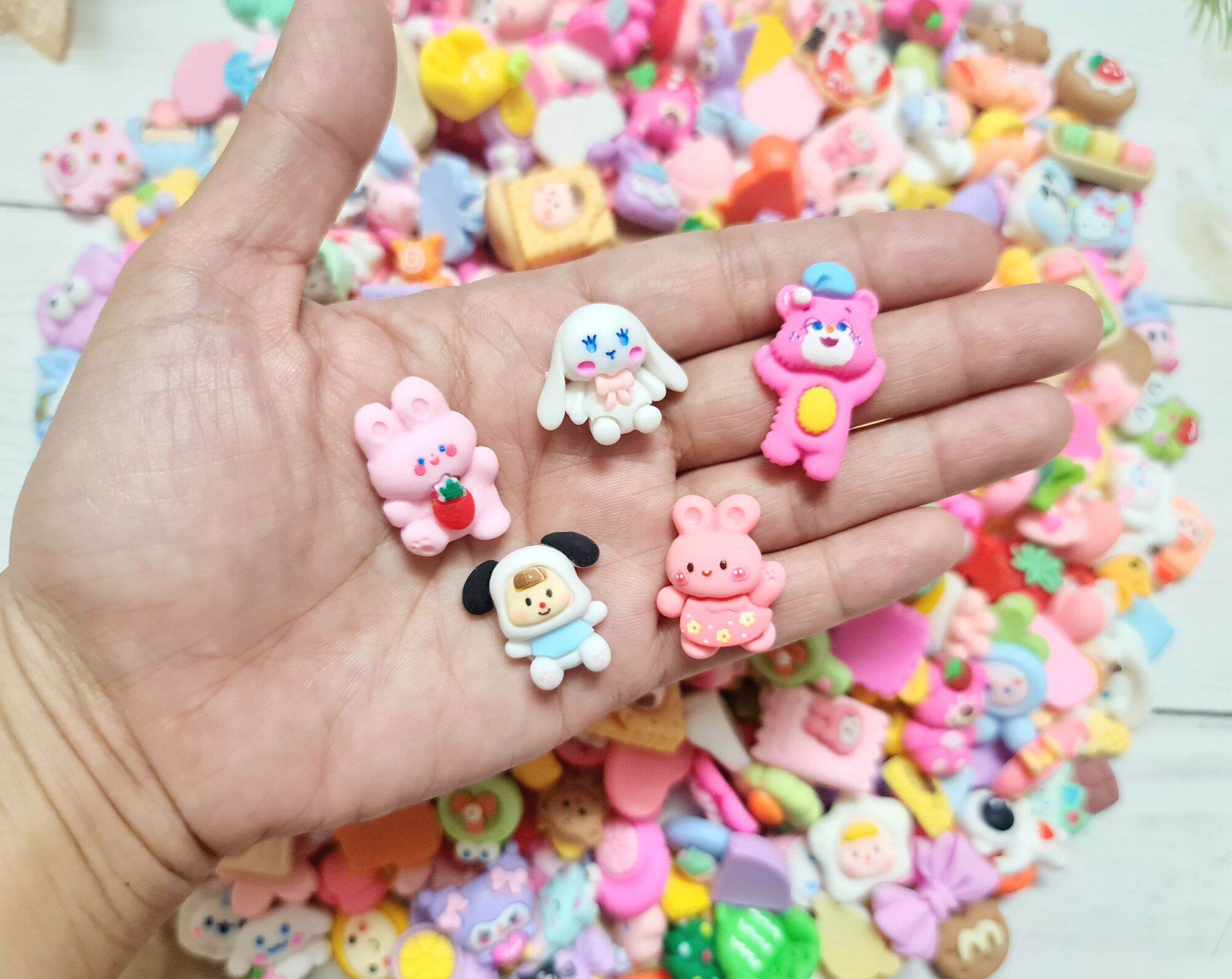 Set 50-100 charm/center dán ốp lưng, slime ,làm kẹp tóc
