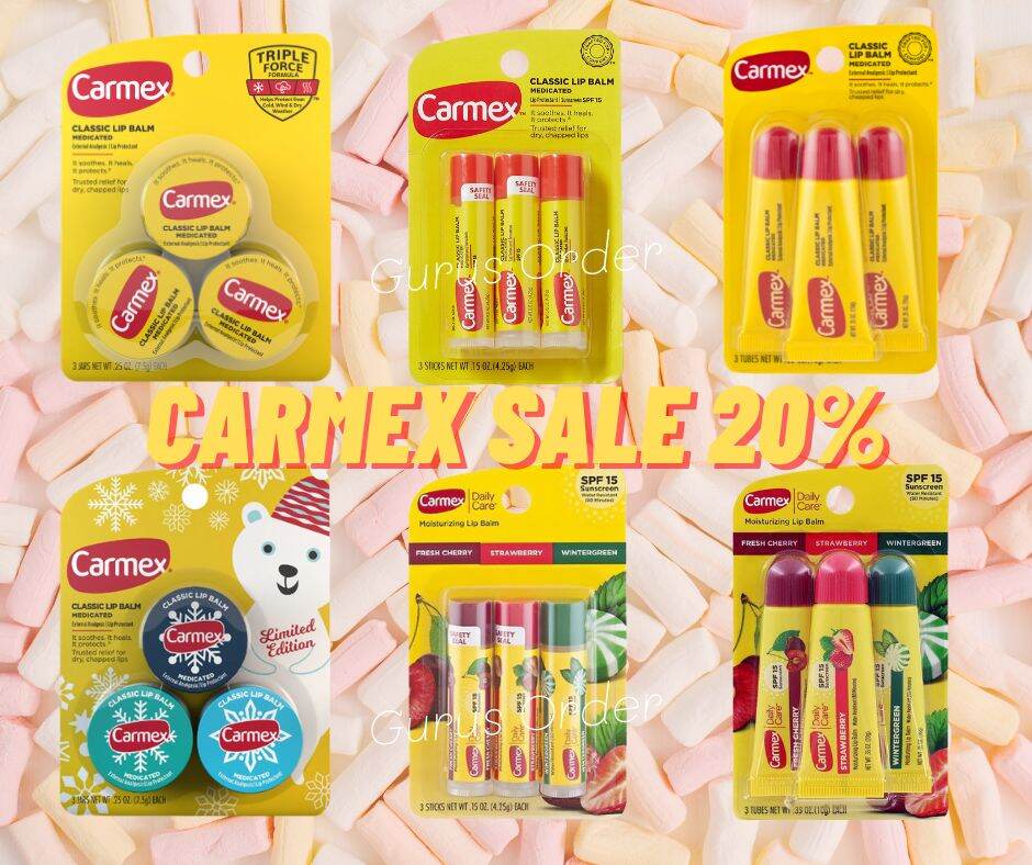 Son dưỡng môi Carmex - Giảm khô môi dưỡng ẩm chống nắng chống rạn nứt môi