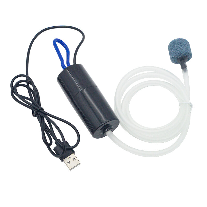 Aquarium oxy máy bơm không khí Fish Tank USB im lặng Máy nén khí Aerator xách tay mini nhỏ oxygenator Aquarium phụ kiện 5V 1W