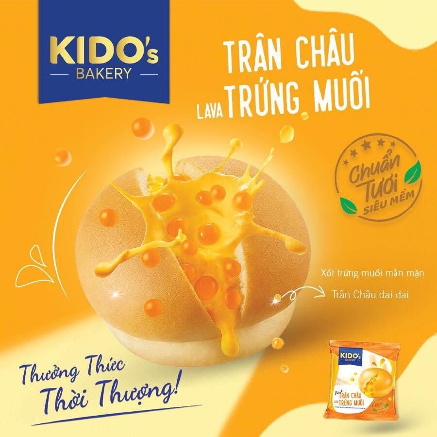 COMBO 5/10 CÁI BÁNH MÌ TƯƠI TRÂN CHÂU TRỨNG MUỐI KIDO’s HSD:8->10 NGÀY