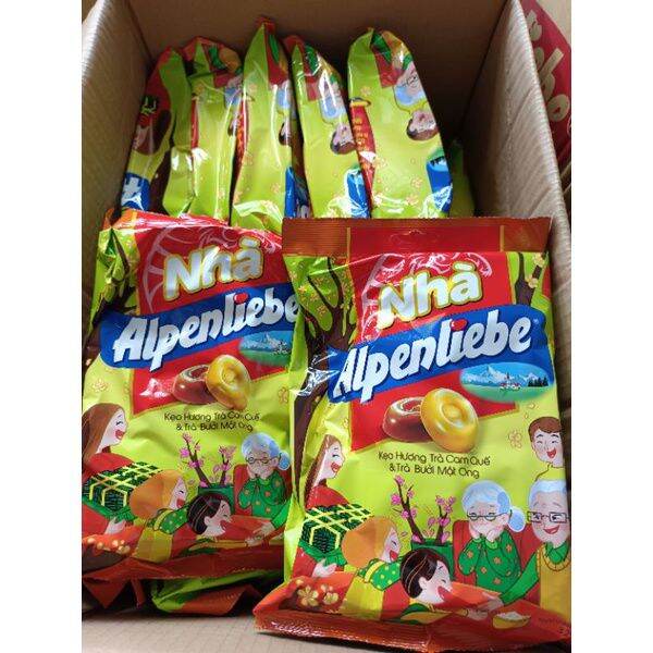 Kẹo alpenliebe hương trà cam quế & trà bưởi mật ong