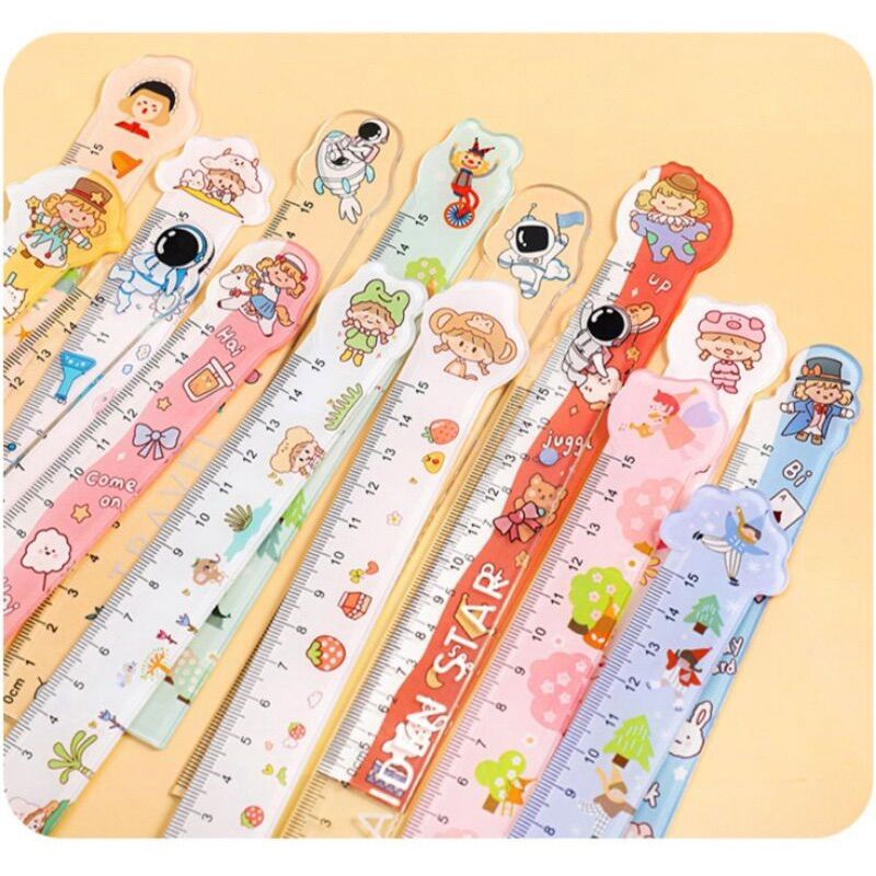Thước Kẻ Đầu Thú 15cm Cute