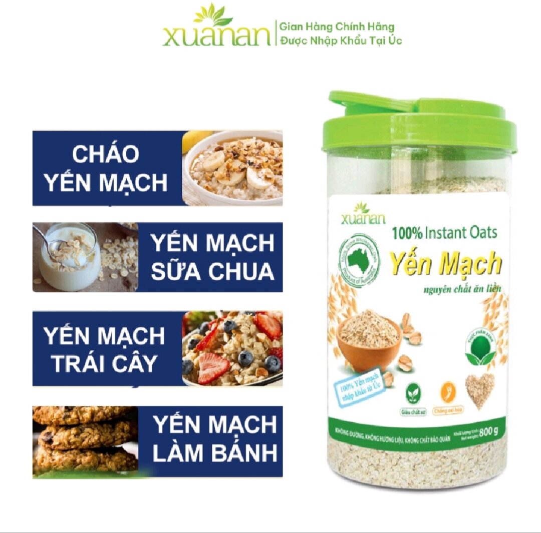 Yến Mạch Nguyên chất Ăn Liền Xuân An Hủ 800Gr (Tặng Kèm KM) Tiết kiểm 30k