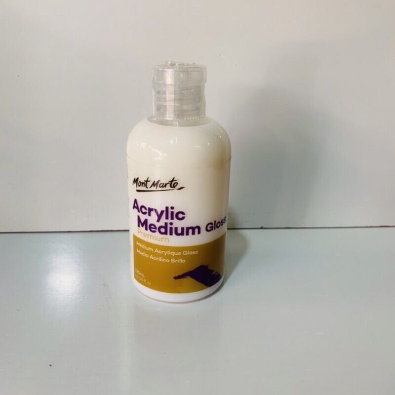 [ Kee -art ] Phủ bóng tranh, phủ bóng đất sét Mont Marte Acrylic Medium Gloss/ Matte 135ml