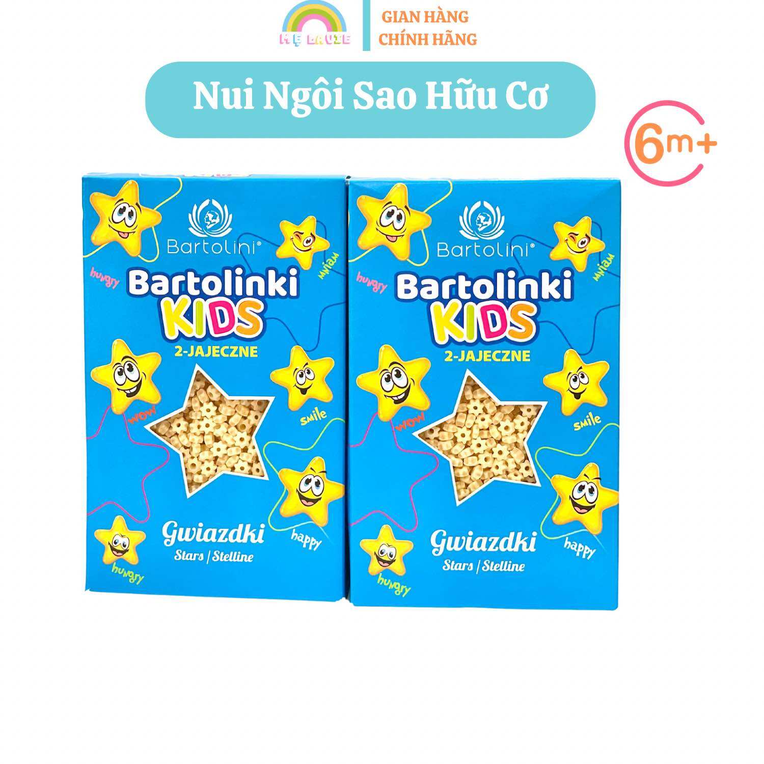 Nui Hữu Cơ Hình Ngôi Sao Bartolini Cho Bé Ăn Dặm